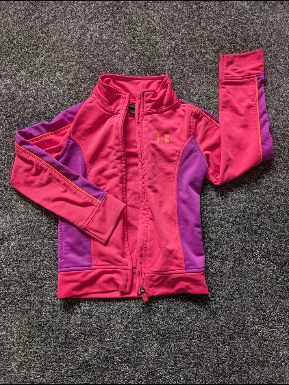 Under Armour Pink and Purple Girls' Athletic Zip Jacket